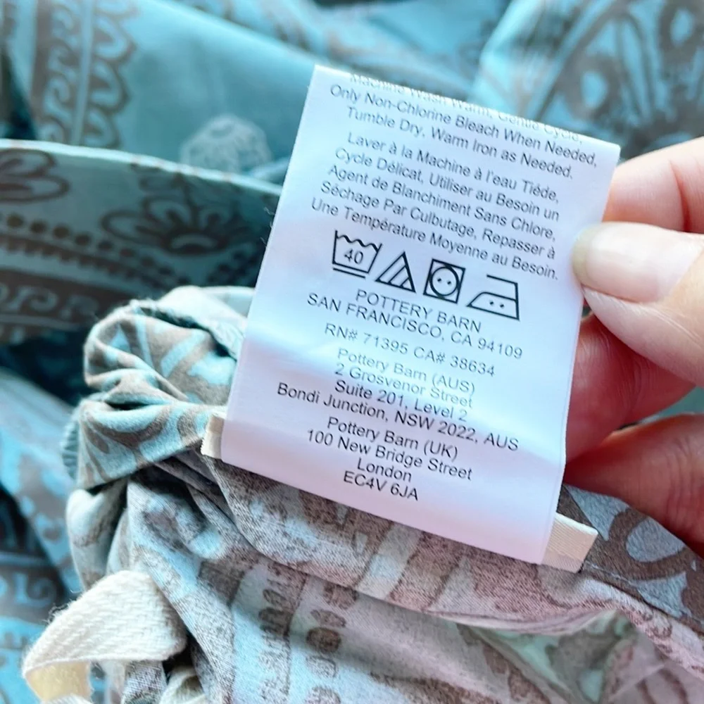 Pottery Barn Full/Queen Duvet 100% Cotton